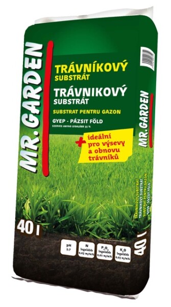 AGRO Mr. Garden Trávnikový substrát 40 l