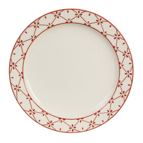 Strömshaga Keramický tanier Marion Clover Red Ø 26 cm