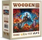 Wooden City Drevené puzzle Halloweenska tekvica