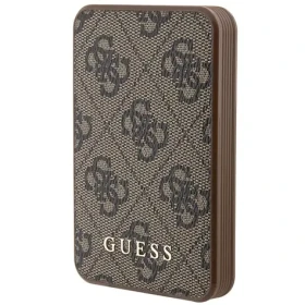 Guess PU 4G Leather 5000mAh hnedá / Powerbanka / 15W (GUPB5LP4GEGW)
