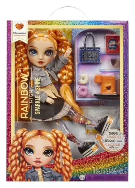 MGA Rainbow High Sparkle Shine FASHION bábika - Clementine (Orange)