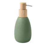 Spirella Sven dávkovač mydla zelený / polyresin / drevo / 260 ml (7610583218599)