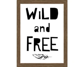 Rámovaný obraz Wild and free, 18x24 cm%