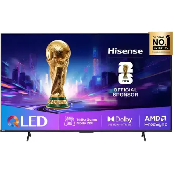 43" Hisense 43E77Q PRO čierna / Televízia / QLED / UHD 4K / HDMI / WiFi / BT / DVB-T2/S2/C (6942351424392)