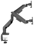 LC-Power LC-EQ-A34B-D / Stolový držiak pre 2 monitory / do 34" / VESA 75x75, 100x100 / nosnosť 20 kg / čierna (LC-EQ-A34B-D)