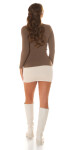 Sexy Musthave Basic Knit Pullover with Turtleneck brown Einheitsgroesse