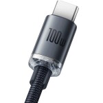 Baseus CAJY000401 Crystal Shine Series čierna / USB-A na USB-C / 1.2m (CAJY000401)