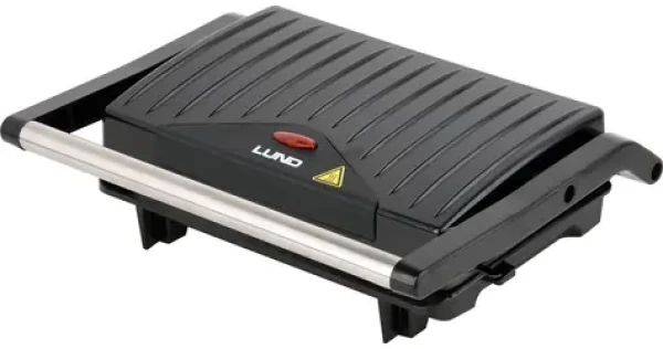 Lund Gril na panini 750 W čierny / Kontaktný gril / Nepriľnavý povrch / Grilovacia doska 230 x 145 mm