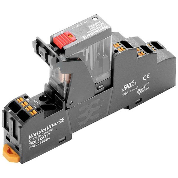 Weidmüller DRIKITP230VAC 1CO LD/PB reléový modul, 230 V/AC, 10 A, 1 prepínací, Piece, 10 ks; 2576160000