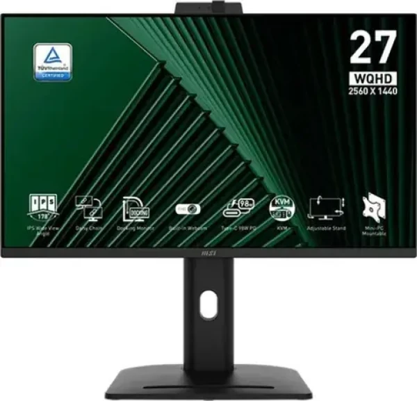 27" MSI PRE MP275QPDGDE čierna / WQHD / IPS / 16:9 / 4ms / 1300:1 / 250cd-m2 / HDMI + DP / VESA (9S6-3PC8CM-002)