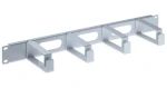 Intellinet 19" panel pre správu káblov šedá / Organizér káblov / 1U / 4 plastové oká (711067)