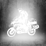 Veselá Stena Samolepka Motorka BMW GS Enduro Farba: modrá, Veľkosť: 100 x 90 cm