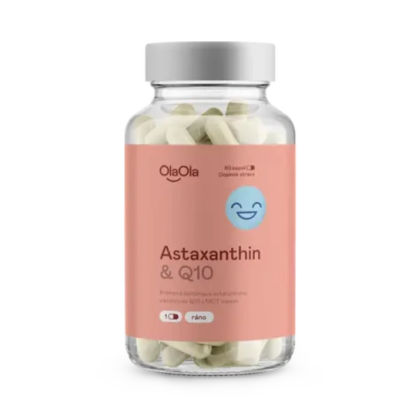 OlaOla Astaxantín+Q10 podporujúci vitalitu / 60 kapsúl (110060)