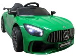 Mamido Elektrické autíčko Mercedes GTR-S zelené, mäkké kolesá Eva, pohodlné sedátko s licenciou