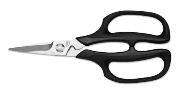 KAI Shun Kuchynské nožnice na bylinky čierne / Kuchynské nožnice / rozoberateľné / čepeľ 50 mm / 19 cm (DM-7100)