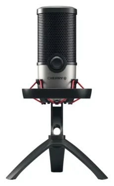 Cherry UM 6.0 ADVANCED čierna/strieborná / Mikrofón / USB-C / Kardioidný a všesmerový / Výstup na slúchadlá (JA-0710)