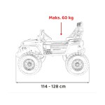 Mamido Elektrické autíčko Extreme Sport 4x4 s premenlivou veľkosťou bielej