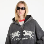 Mikina REPRESENT Pegasus Zip Through Hoodie UNISEX Vintage Grey S