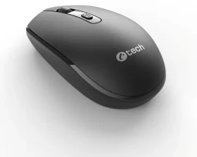 C-tech WLM-15 / Bezdrôtová optická myš / 1600 DPI / 4 tlačidlá / BT5.0+2,4 GHz / 2×AAA (WLM-15BK)