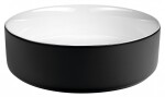 SAPHO - FIASTRA keramické umývadlo na dosku, priemer 40cm, čierna mat FT801B