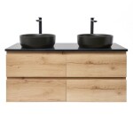 Kúpeľňová skrinka s umývadlom SAT B-Way 119x50x45 cm dub mat BWAY2120OAKTKUBB BWAY2120OAKTKUBB