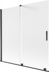 MEXEN/S - Velar dvojkrídlová posuvná vaňová zástena 160 x 150, dekor, čierna 896-160-000-31-70