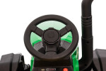 Mamido Mamido Detský elektrický traktor s vlečkou 12V 7Ah EVA kolesá ECO koža zelený