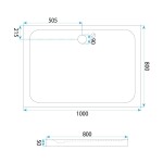 REA/S - Sprchová akrylová vanička Belmond White 80x100 Krytka kartáčované zlato KPL-14372