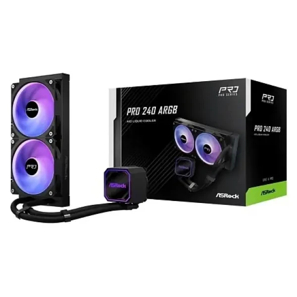 ASRock AIOCOOL Pro 240 ARGB / Vodné chladenie CPU / AIO / 240mm / ARGB (Pro 240 ARGB)