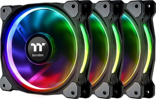 THERMALTAKE Riing Plus 12 LED RGB TT Premium Edition (3ks) / ventilátor / 120 x 120 x 25 mm / 1500 RPM / 24.7 dB (CL-F053-PL12SW-A)