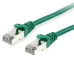 Equip zelená / Patch kábel / Cat6A / S/FTP / RJ-45 / 0,15 m / PoE+ / AWG 26/7 LSZH (606400)