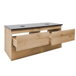 Kúpeľňová skrinka s krycou doskou SAT B-Way 119x50x45 cm dub mat BWAY2120OAKZ BWAY2120OAKZ