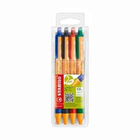 STABILO® pointball - 4 ks sada - modrá, čierna, červená, zelená (6030/4)
