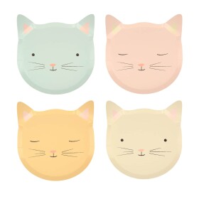 Meri Meri Papierový tanier Cute Kitten 8 ks
