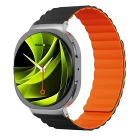 Mobile Origin Easy Strap Magnetic magnetický remienok pre Samsung Galaxy Watch 8 čierno-oranžová (MO-MGW8-BLK-ORG)