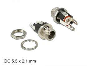 DeLock Konektor DC 5.5 x 2.1 x 9.5 mm samica prepážka (89910-D)