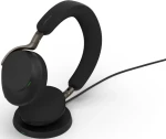 JABRA Evolve3 75 UC USB-A + nabíjacia podložka čierna / bezdrôtové slúchadlá / mikrofón / ANC / USB-A + Bluetooth (37599-989-989)
