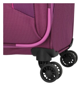 Veľký textilný kufor na kolieskach Travelite Corsiica L Pink
