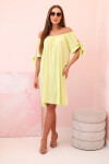 Dámske viskózové šaty s viazaním na rukávoch pistáciová UNI