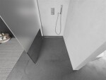 MEXEN/S - Kioto L Sprchová zástena WALK-IN 80 x 200, transparent/dekor, chróm 800-080-103-01-35