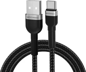 Wozinsky USB-A - USB-C kábel čierna / Kábel / USB-A (M) - USB-C (M) / 2 m (5907769308727)