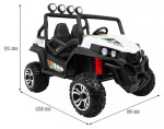 Mamido Detské elektrické autíčko Buggy Strong Lift 24V 4x4 biele