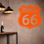 Veselá Stena Samolepka Route 66 Farba: modrá, Veľkosť: 100 x 100 cm