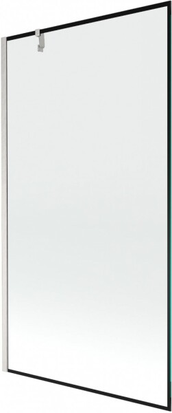 MEXEN/S - Next vaňová zástena FIX 100 x 150, čierna vzor, nikel kartáčovaná 895-100-000-00-70-97