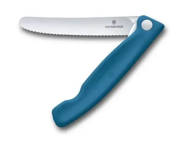 VICTORINOX Swiss Classic Piknikový skladací nôž 11 cm modrá / vrúbkované ostrie (6.7832.FC1)