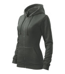 Trendy mikina na zips Dámska tmavá bridlicová XL