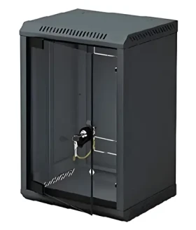 Triton 10" jednodielny 4U/260 mm čierny / Nástenný rozvádzač / celosklenené dvere / IP30 / 20 kg (RBA-04-AS3-BAX-C1)