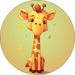 Jedlý papier kreslená žirafa 19,5 cm - Pictu Hap - Pictu Hap
