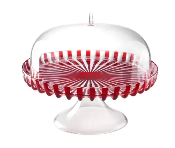 Guzzini Dolce VITA červená / Stojan na tortu s poklopom / 31 cm / bioplast (12580065)