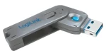 LogiLink AU0044 modrá / Blokovač USB portov / 1x zámok + kľúč / USB Typ-A (AU0044)